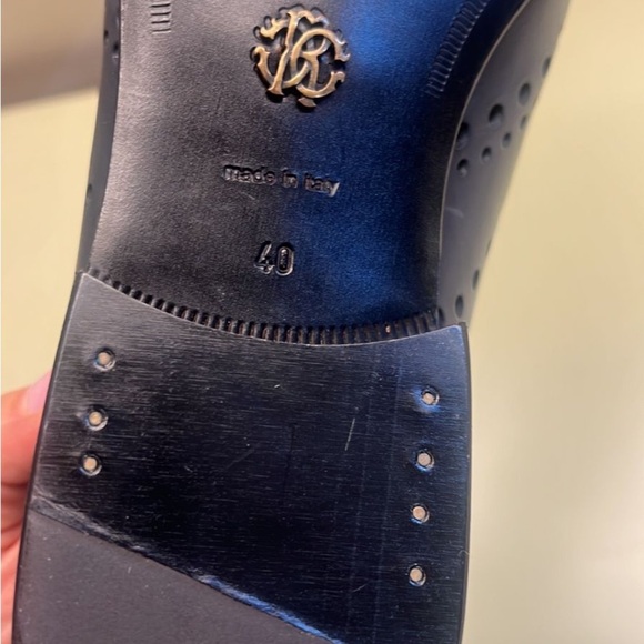 Roberto Cavalli Dark Blue  Leather Loafers - Picture 5 of 8
